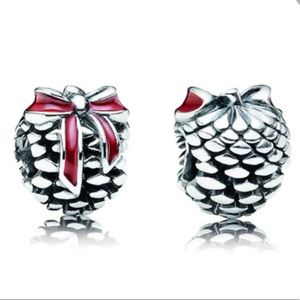 Retired Pandora Christmas Pine Cone Charm